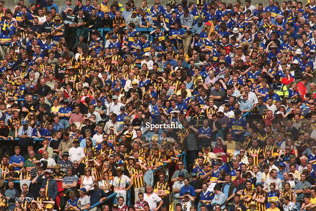 18 August 2002; Supporters on Hill 16 during the Guinness All-Ireland Senior Hurling Championship Semi-Final match between Kilkenny and Tipperary at Croke Park in Dublin. Photo by Pat Murphy/Sportsfile