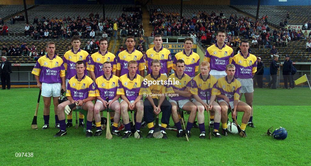 24 August 2002; The Wexford team prior to the All-Ireland U21 Hurling Championship Semi-Final match between Galway and Wexford at Semple Stadium in Thurles, Tipperary. Photo by Damien Eagers/Sportsfile