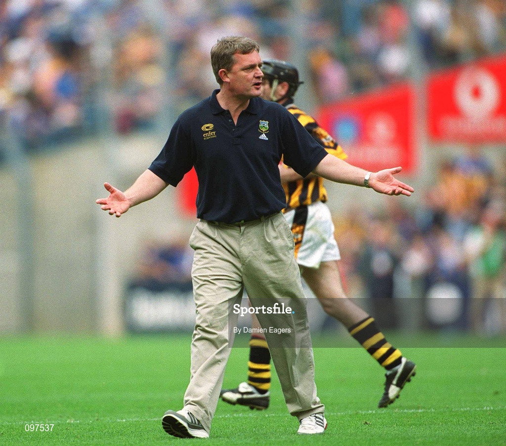 18 August 2002; Tipperary manager Nicky English during the Guinness All-Ireland Senior Hurling Championship Semi-Final match between Kilkenny and Tipperary at Croke Park in Dublin. Photo by Damien Eagers/Sportsfile
