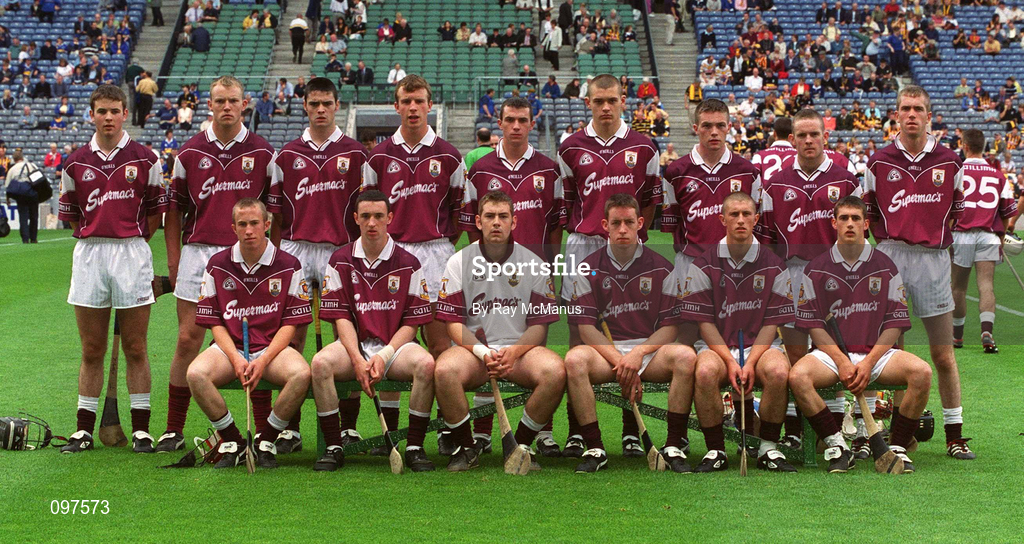 18 August 2002; The Galway team prior to the All-Ireland Minor Hurling Championship Semi-Final match between Kilkenny and Galway at Croke Park in Dublin. Photo by Ray McManus/Sportsfile