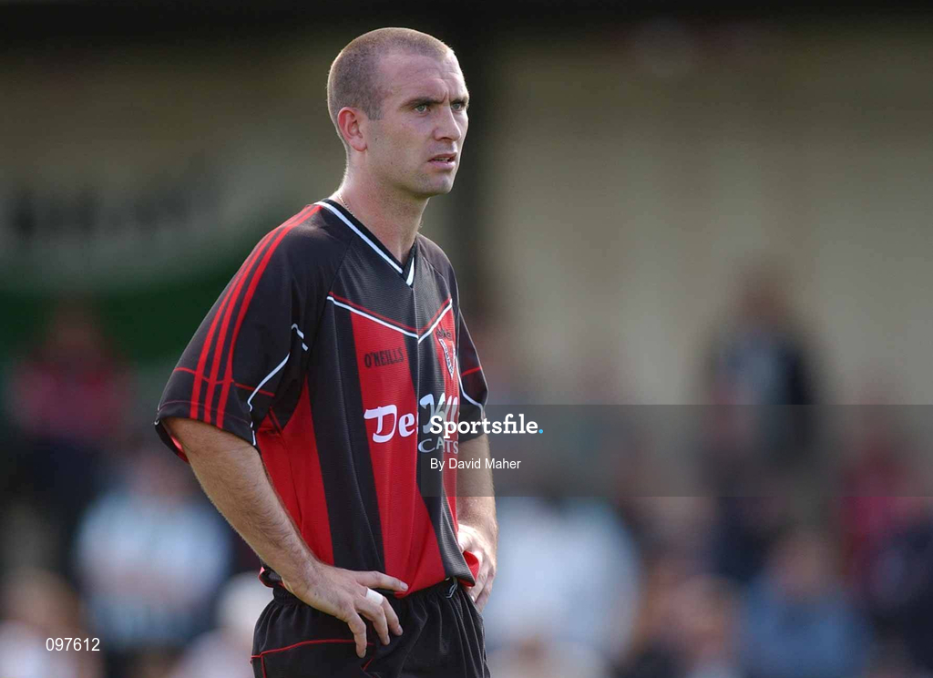 11 August 2002; Derek Coughlan of Bohemians during the eircom League Premier Division match between Bray Wanderers and Bohemians at the Carlisle Grounds in Bray, Wicklow. Photo by David Maher/Sportsfile