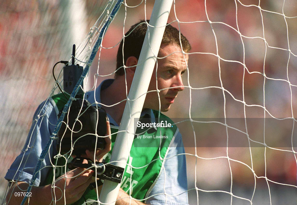 25 August 2002; Sportsfile photographer Damien Eagers  prior to the Bank of Ireland All-Ireland Senior Football Championship Semi-Final match between Kerry and Cork at Croke Park in Dublin. Photo by Brian Lawless/Sportsfile