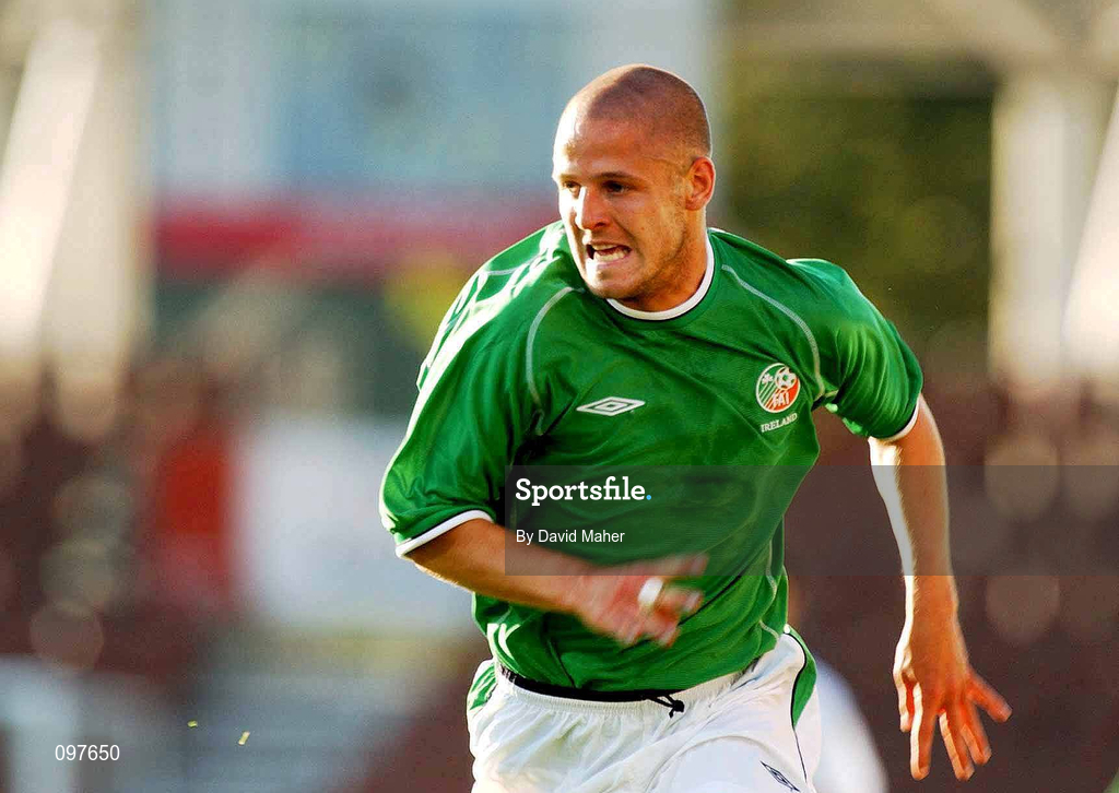 20 August 2002; Graham Barrett of Republic of Ireland during the U21 International Friendly match between Finland and Republic of Ireland at Finnair Stadium in Helsinki, Finland. Photo by David Maher/Sportsfile