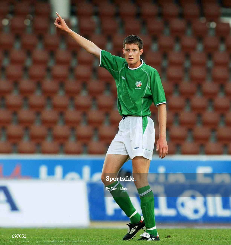 20 August 2002; Jason McGuinness of Republic of Ireland during the U21 International Friendly match between Finland and Republic of Ireland at Finnair Stadium in Helsinki, Finland. Photo by David Maher/Sportsfile