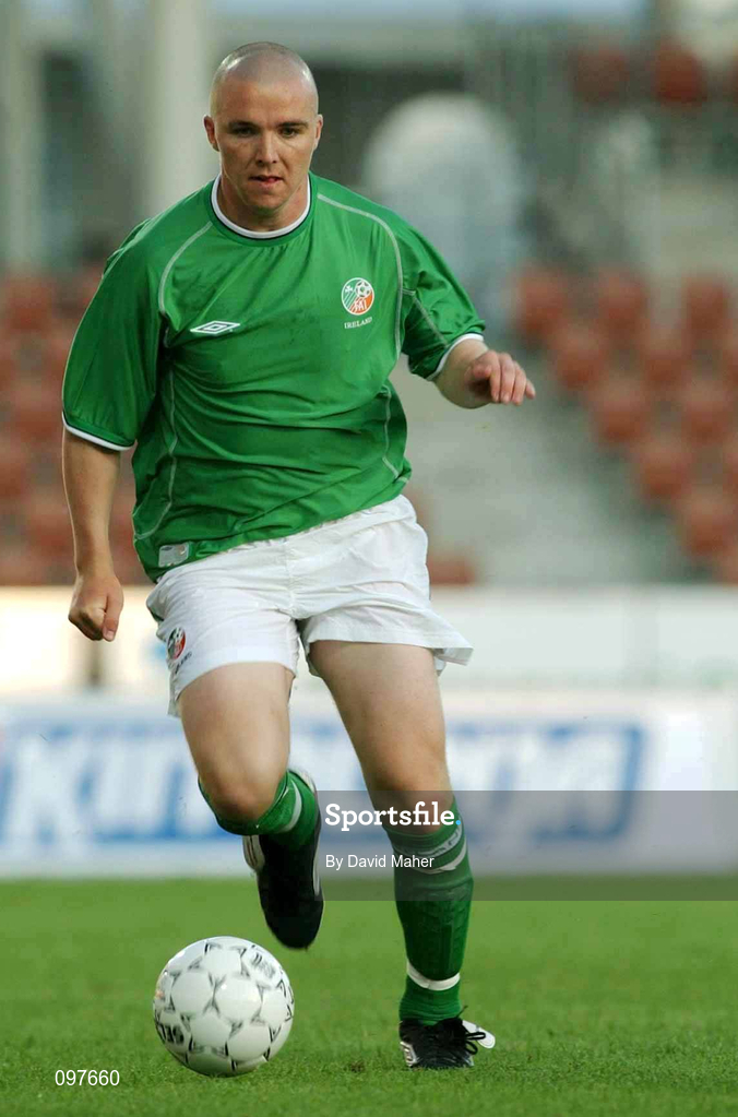 20 August 2002; Brian Shelly of Republic of Ireland during the U21 International Friendly match between Finland and Republic of Ireland at Finnair Stadium in Helsinki, Finland. Photo by David Maher/Sportsfile