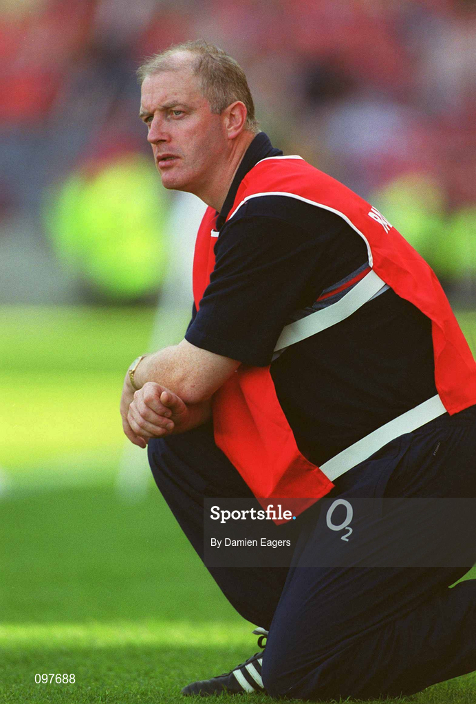 25 August 2002; Cork manager Larry Tompkins during the Bank of Ireland All-Ireland Senior Football Championship Semi-Final match between Kerry and Cork at Croke Park in Dublin. Photo by Damien Eagers/Sportsfile