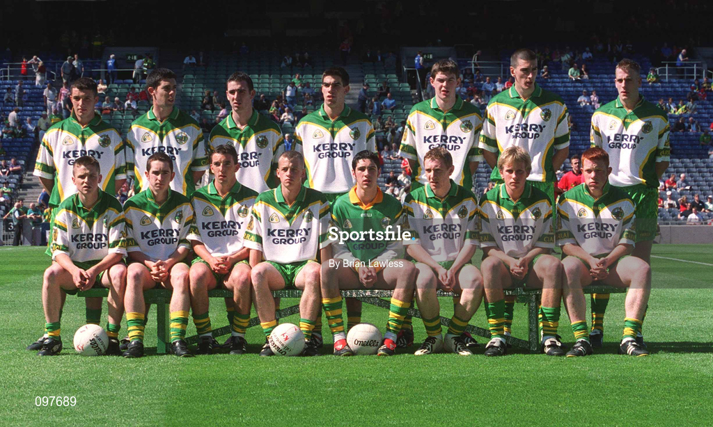 25 August 2002; The Kerry minor team prior to the All-Ireland Minor Football Championship Semi-Final match between Meath and Kerry at Croke Park in Dublin. Photo by Brian Lawless/Sportsfile
