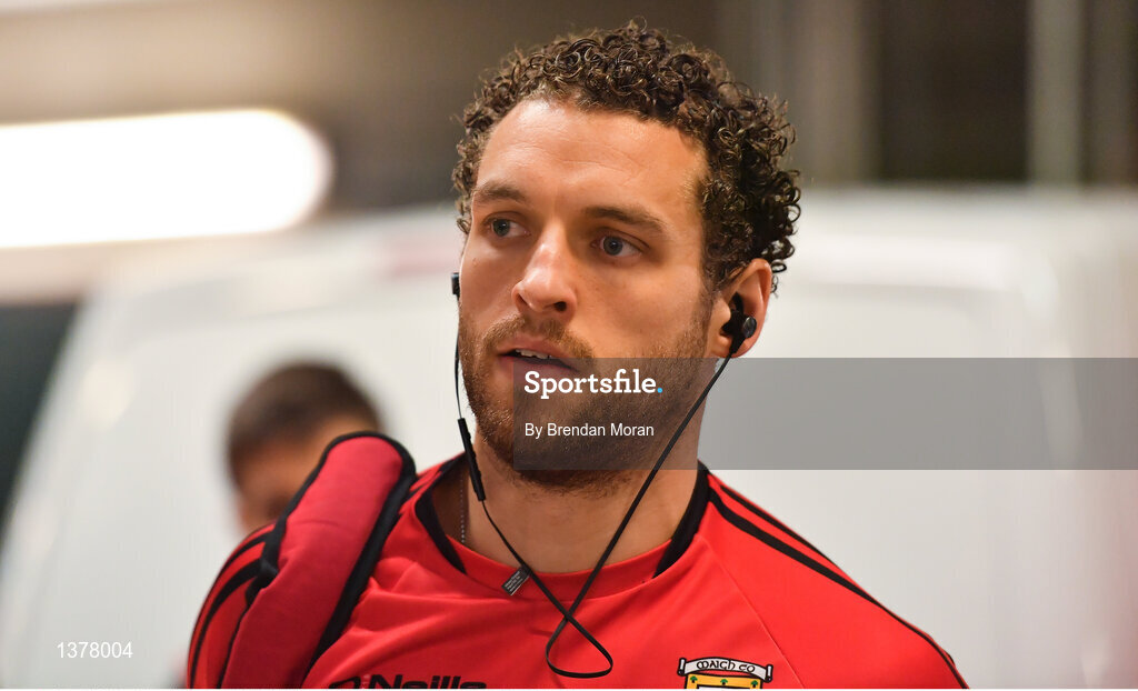 26 August 2017; Tom Parsons of Mayo arrives prior to the GAA Football All-Ireland Senior Championship Semi-Final Replay match between Kerry and Mayo at Croke Park in Dublin. Photo by Brendan Moran/Sportsfile