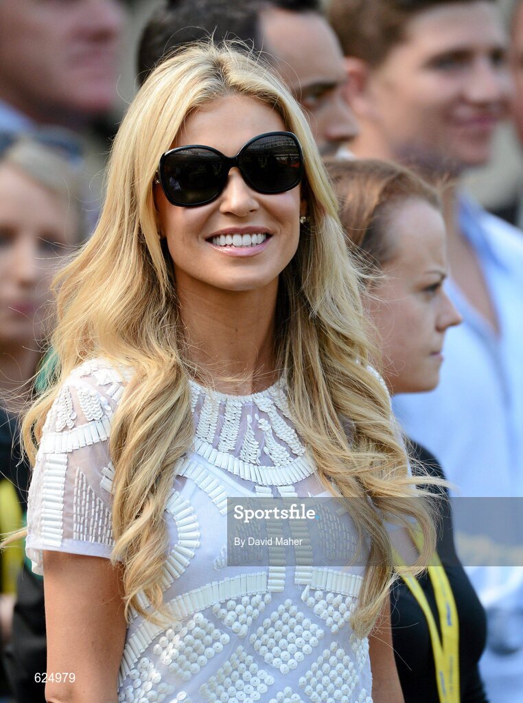 26 May 2012; Republic of Ireland captain Robbie Keane's wife Claudine Keane before the start of the game. Senior International Friendly, Republic of Ireland v Bosnia & Herzegovina, Aviva Stadium, Lansdowne Road, Dublin. Picture credit: David Maher / SPORTSFILE