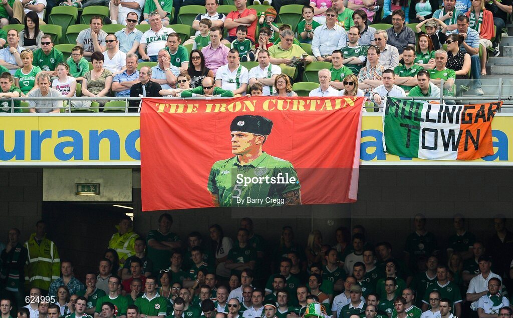 26 May 2012; A general view of Republic of Ireland supporers flag during the game. Senior International Friendly, Republic of Ireland v Bosnia & Herzegovina, Aviva Stadium, Lansdowne Road, Dublin. Picture credit: Barry Cregg / SPORTSFILE