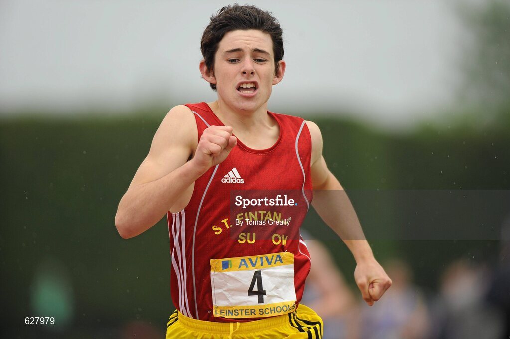 2 June 2012; Eoin Strutt, St. Fintans High School, Sutton, Dublin, on his way to winning the Under 16 Boys 1 mile event at the Aviva All Ireland Schools’ Track and Field Championships 2012. Tullamore Harriers AC, Tullamore, Co. Offaly. Picture credit: Tomas Greally / SPORTSFILE