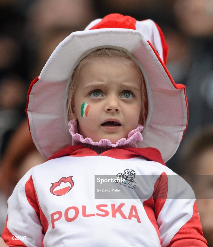 5 June 2012; A young Polish Spectator watches on from the stands during Republic of Ireland squad training ahead of UEFA EURO 2012 which begins on June 8th. Republic of Ireland EURO2012 Squad Training, Arka Stadium, Gdynia, Poland. Picture credit: David Maher / SPORTSFILE
