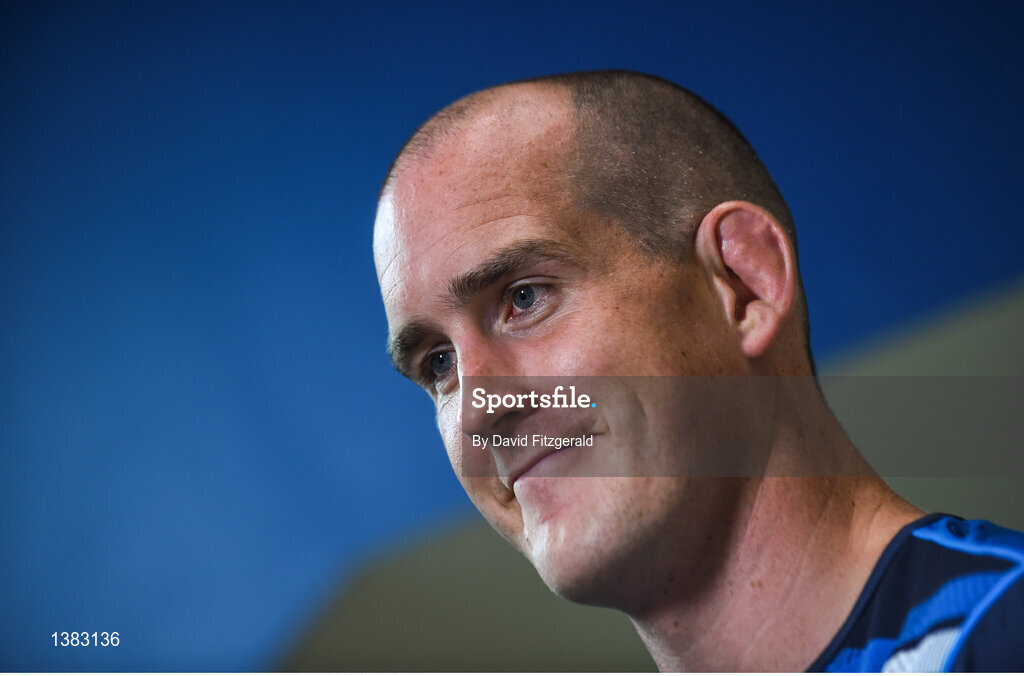 4 September 2017; Devin Toner of Leinster during a press conference at UCD in Belfield, Dublin. Photo by David Fitzgerald/Sportsfile