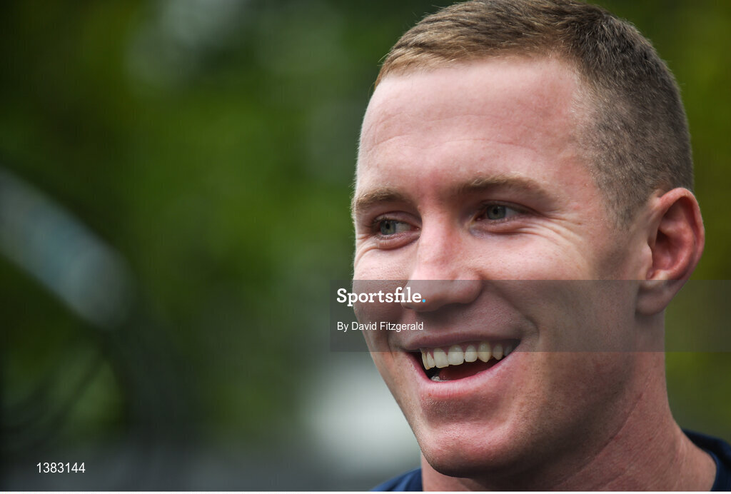 4 September 2017; Rory O'Loughlin of Leinster during a press conference at UCD in Belfield, Dublin. Photo by David Fitzgerald/Sportsfile