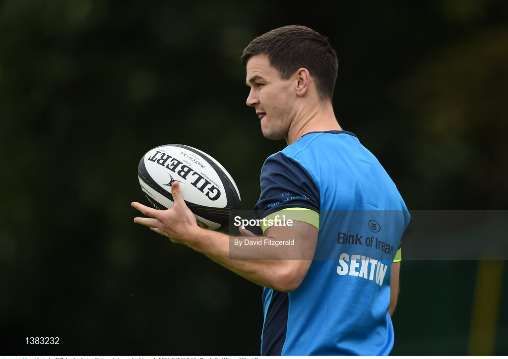 4 September 2017; Jonathan Sexton of Leinster during squad training at the UCD in Belfield, Dublin. Photo by David Fitzgerald/Sportsfile