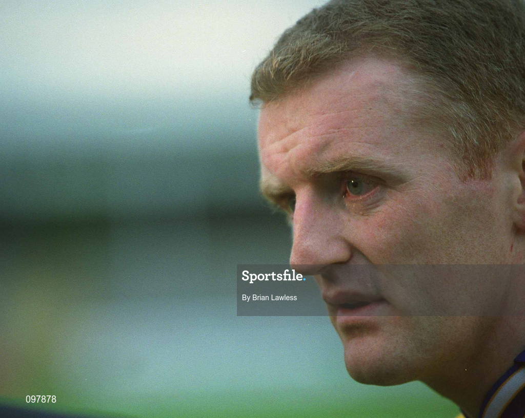 29 August 2002; Brian Lohan during a Clare hurling press night at Cusack Park in Ennis, Clare, prior to their All-Ireland Hurling Final against Kilkenny. Photo by Brian Lawless/Sportsfile