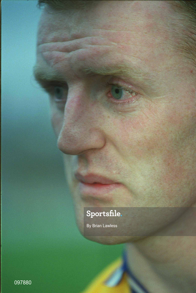 29 August 2002; Brian Lohan during a Clare hurling press night at Cusack Park in Ennis, Clare, prior to their All-Ireland Hurling Final against Kilkenny. Photo by Brian Lawless/Sportsfile