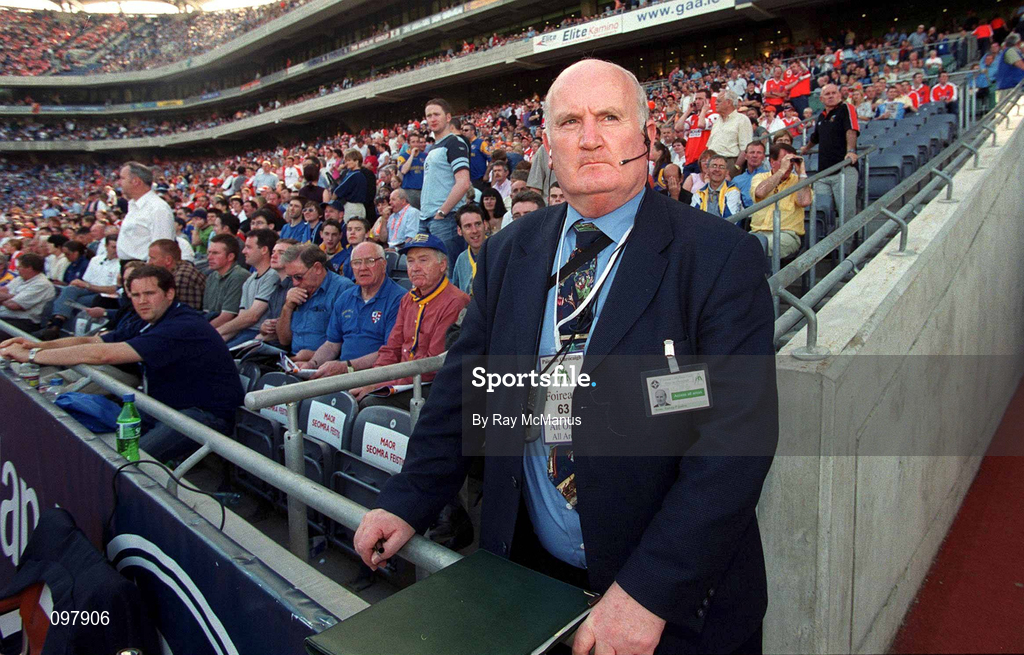 1 September 2002; Pat Guthrie, Croke Park GAA Official, during the Bank of Ireland All-Ireland Senior Football Championship Semi-Final match between Armagh and Dublin at Croke Park in Dublin. Photo by Ray McManus/Sportsfile
