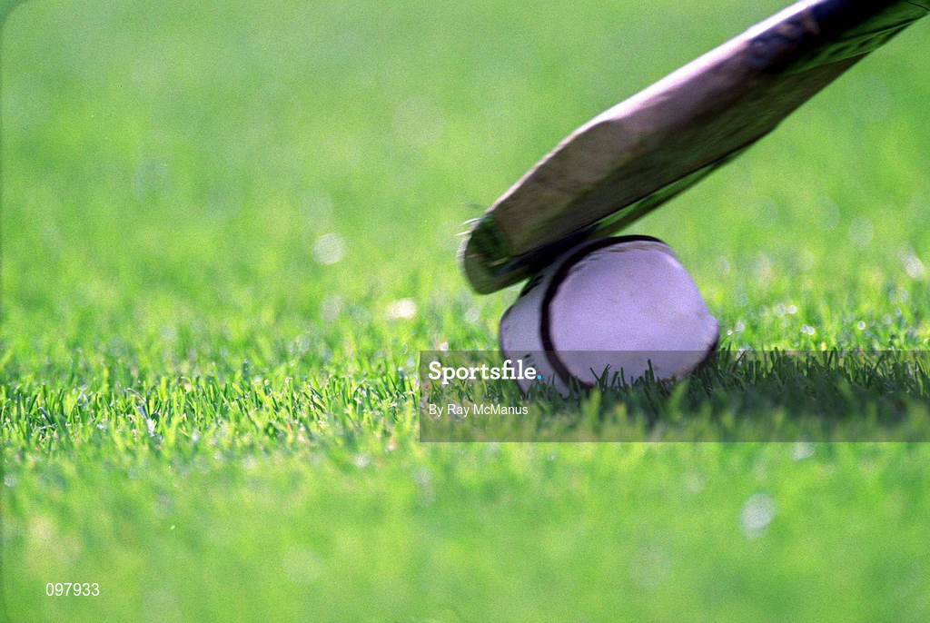 18 August 2002; A general view of a hurley and sliothar during the Guinness All-Ireland Senior Hurling Championship Semi-Final match between Kilkenny and Tipperary at Croke Park in Dublin. Photo by Ray McManus/Sportsfile