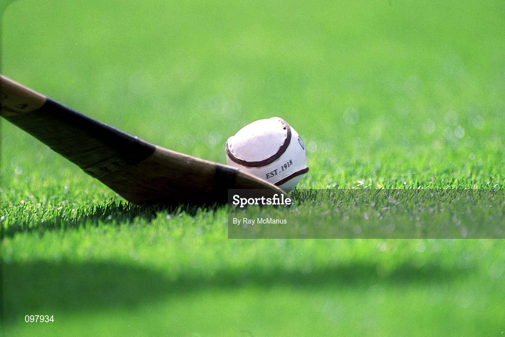 18 August 2002; A general view of a hurley and sliothar during the Guinness All-Ireland Senior Hurling Championship Semi-Final match between Kilkenny and Tipperary at Croke Park in Dublin. Photo by Ray McManus/Sportsfile