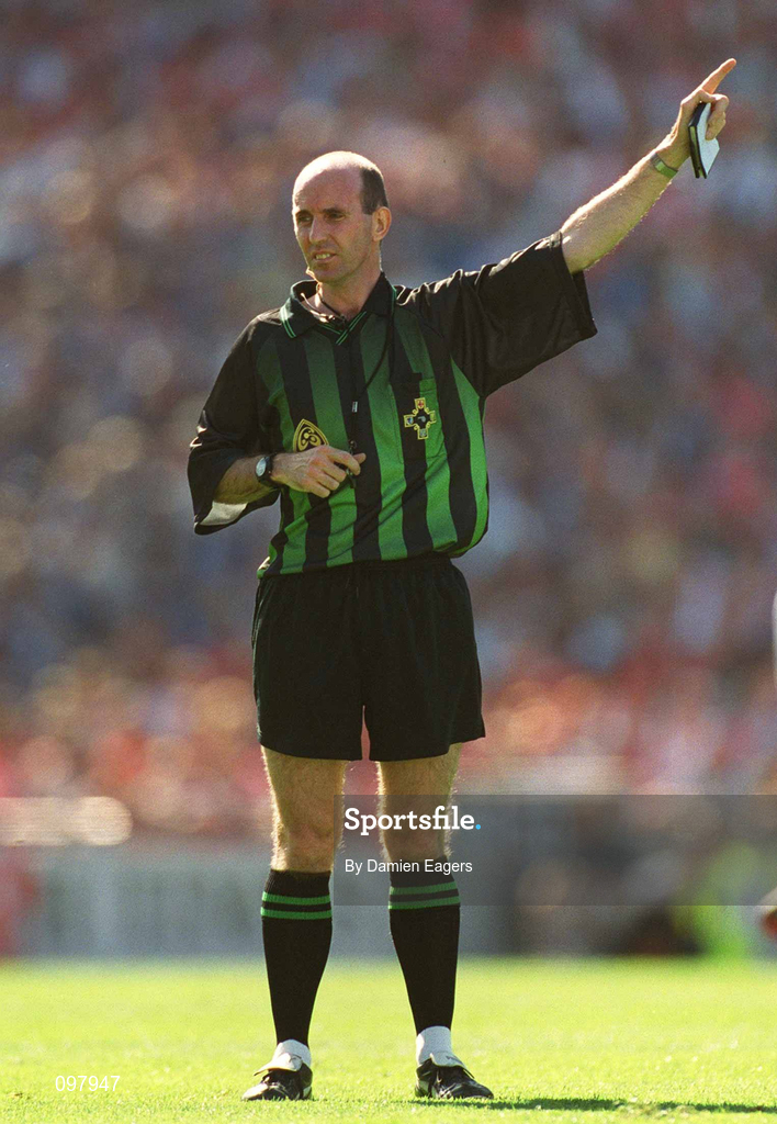 1 September 2002; Referee Michael Collins during the Bank of Ireland All-Ireland Senior Football Championship Semi-Final match between Armagh and Dublin at Croke Park in Dublin. Photo by Damien Eagers/Sportsfile