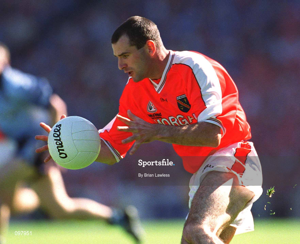 1 September 2002; Steven McDonnell of Armagh during the Bank of Ireland All-Ireland Senior Football Championship Semi-Final match between Armagh and Dublin at Croke Park in Dublin. Photo by Brian Lawless/Sportsfile
