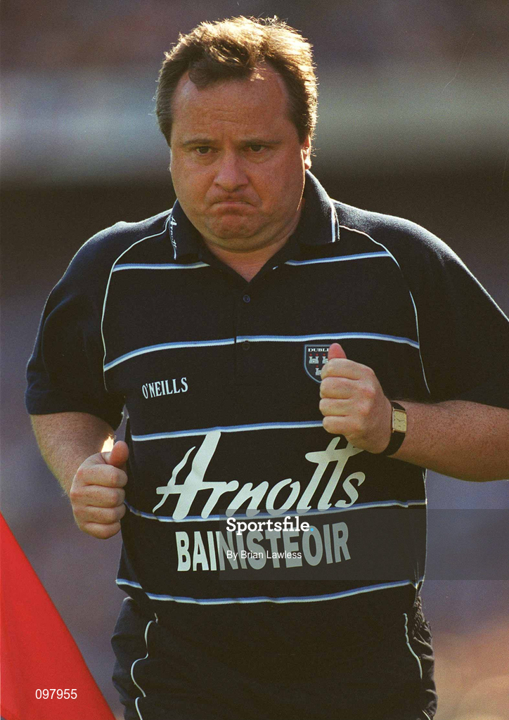 1 September 2002; Dublin manager Tommy Lyons during the Bank of Ireland All-Ireland Senior Football Championship Semi-Final match between Armagh and Dublin at Croke Park in Dublin. Photo by Brian Lawless/Sportsfile