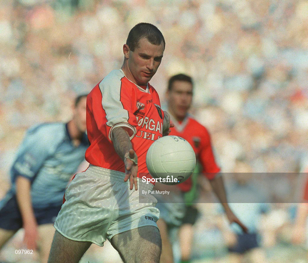 1 September 2002; Steven McDonnell of Armagh during the Bank of Ireland All-Ireland Senior Football Championship Semi-Final match between Armagh and Dublin at Croke Park in Dublin. Photo by Pat Murphy/Sportsfile