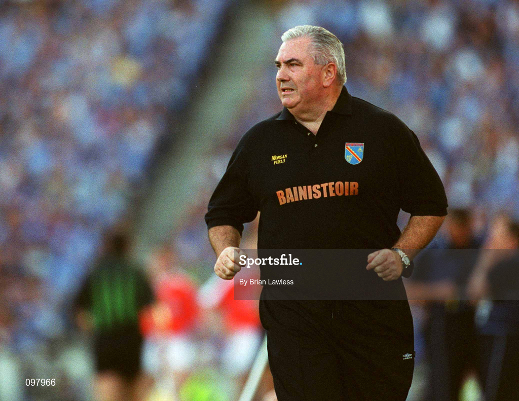1 September 2002; Armagh manager Joe Kernan during the Bank of Ireland All-Ireland Senior Football Championship Semi-Final match between Armagh and Dublin at Croke Park in Dublin. Photo by Brian Lawless/Sportsfile