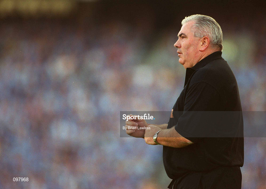 1 September 2002; Armagh manager Joe Kernan during the Bank of Ireland All-Ireland Senior Football Championship Semi-Final match between Armagh and Dublin at Croke Park in Dublin. Photo by Brian Lawless/Sportsfile