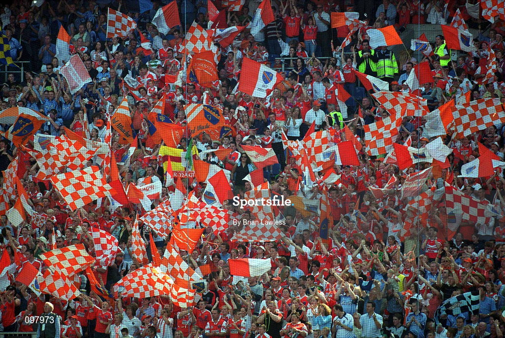 1 September 2002; Supporters during the Bank of Ireland All-Ireland Senior Football Championship Semi-Final match between Armagh and Dublin at Croke Park in Dublin. Photo by Brian Lawless/Sportsfile