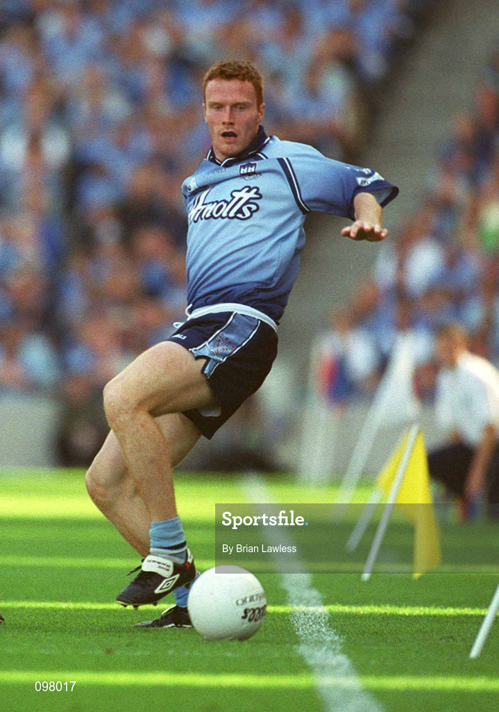 1 September 2002; Peadar Andrews of Dublin during the Bank of Ireland All-Ireland Senior Football Championship Semi-Final match between Armagh and Dublin at Croke Park in Dublin. Photo by Brian Lawless/Sportsfile