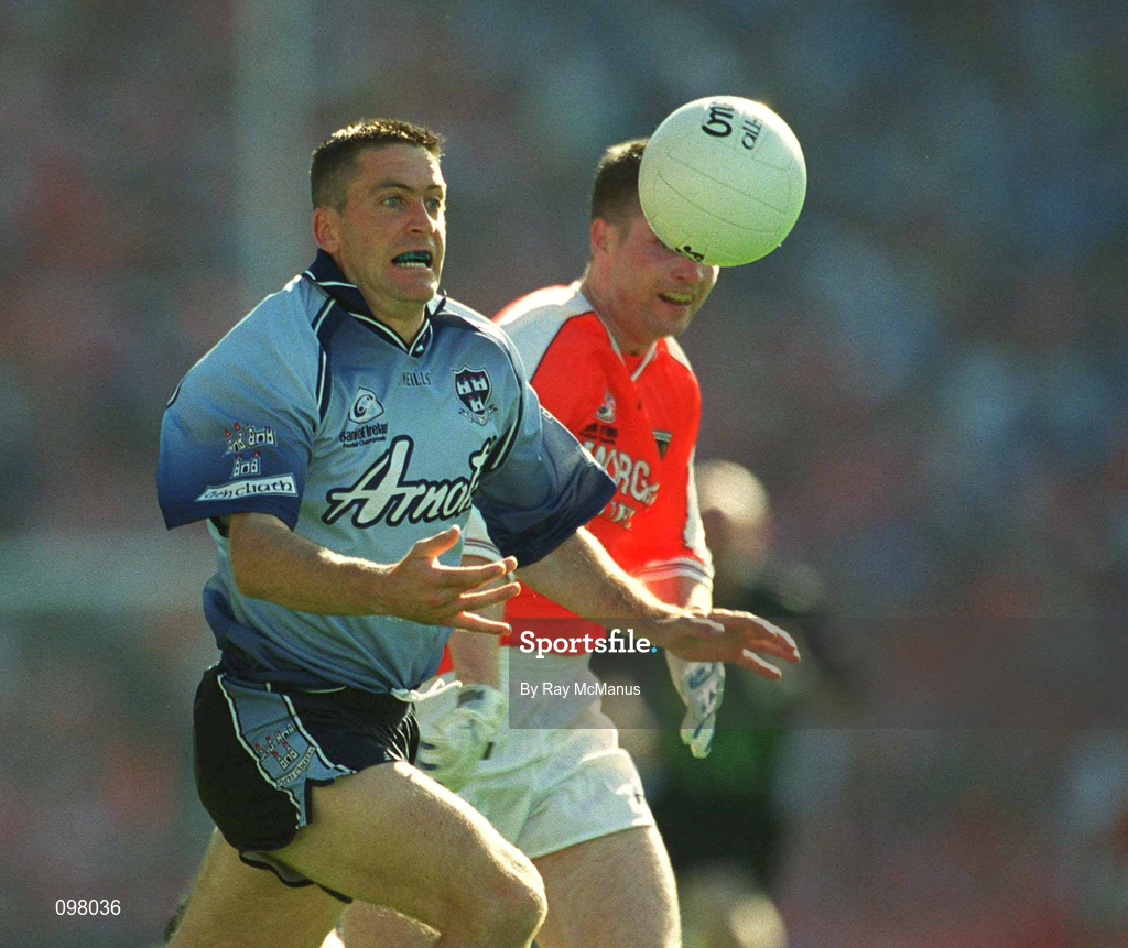 1 September 2002; Senan Connell of Dublin during the Bank of Ireland All-Ireland Senior Football Championship Semi-Final match between Armagh and Dublin at Croke Park in Dublin. Photo by Ray McManus/Sportsfile