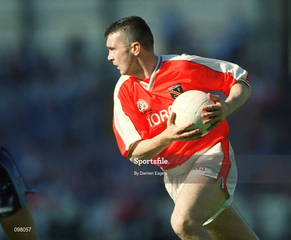 1 September 2002; Oisin McConville of Armagh during the Bank of Ireland All-Ireland Senior Football Championship Semi-Final match between Armagh and Dublin at Croke Park in Dublin. Photo by Damien Eagers/Sportsfile