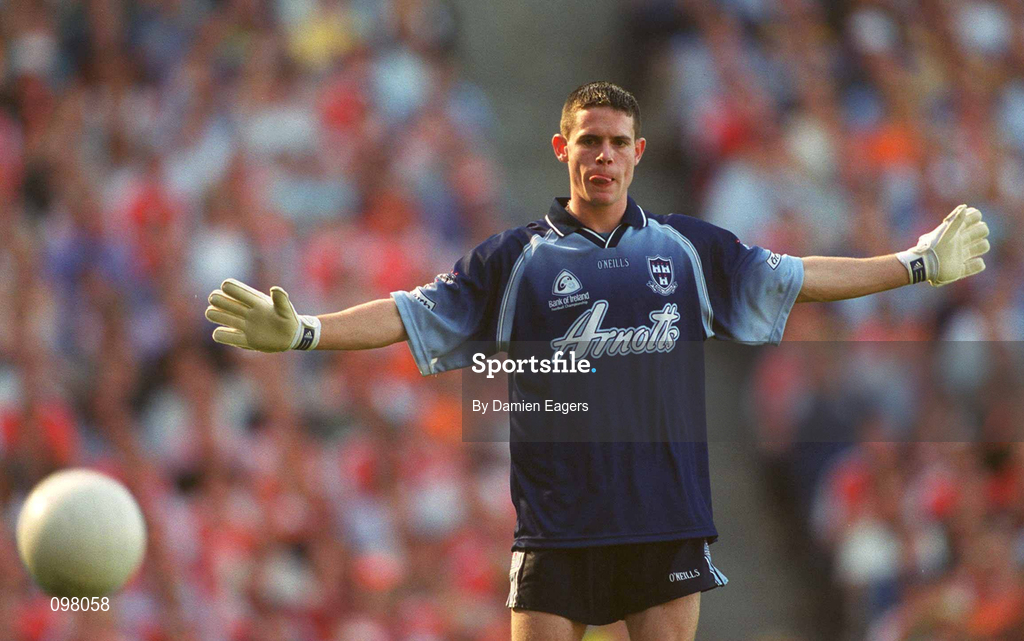 1 September 2002; Dublin goalkeeper Stephen Cluxton during the Bank of Ireland All-Ireland Senior Football Championship Semi-Final match between Armagh and Dublin at Croke Park in Dublin. Photo by Damien Eagers/Sportsfile