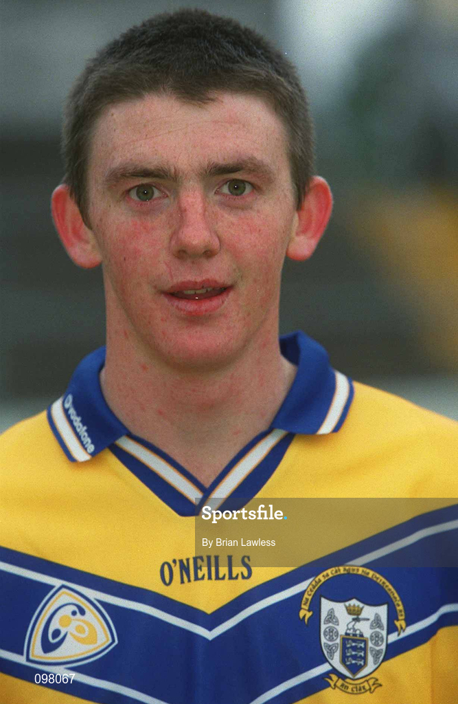 29 August 2002; Diarmuid McMahon during a Clare Hurling squad portraits session at Cusack Park in Ennis, Clare. Photo by Brian Lawless/Sportsfile