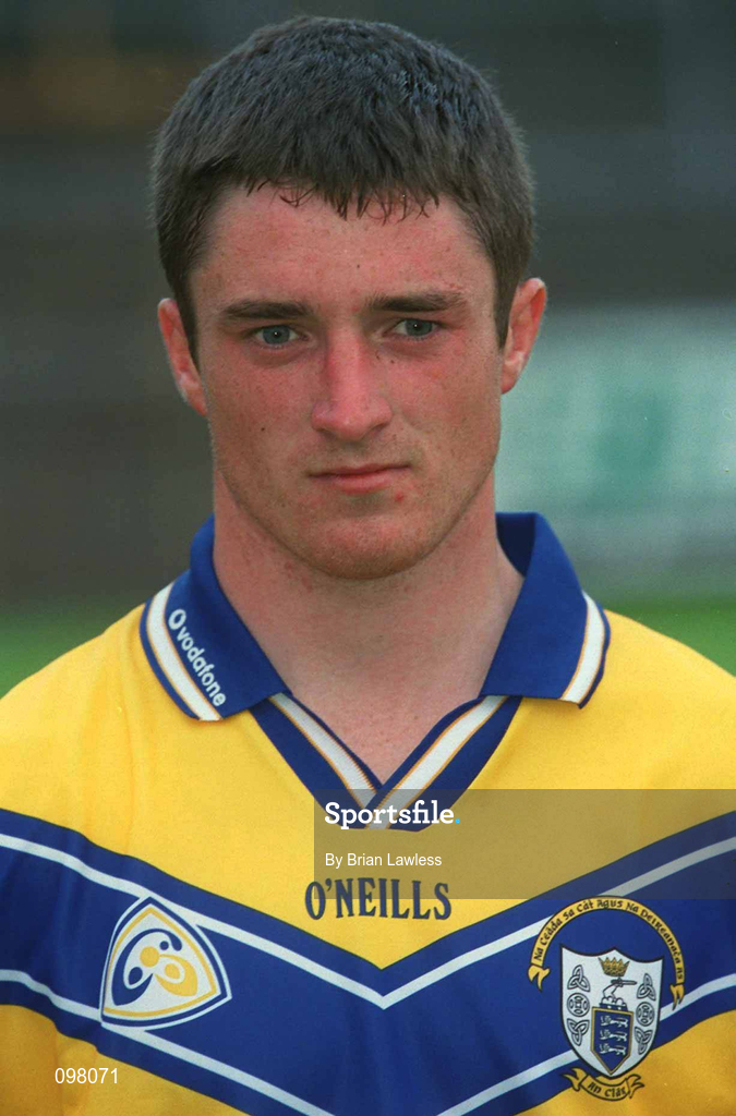29 August 2002; Raymond Stewart during a Clare Hurling squad portraits session at Cusack Park in Ennis, Clare. Photo by Brian Lawless/Sportsfile