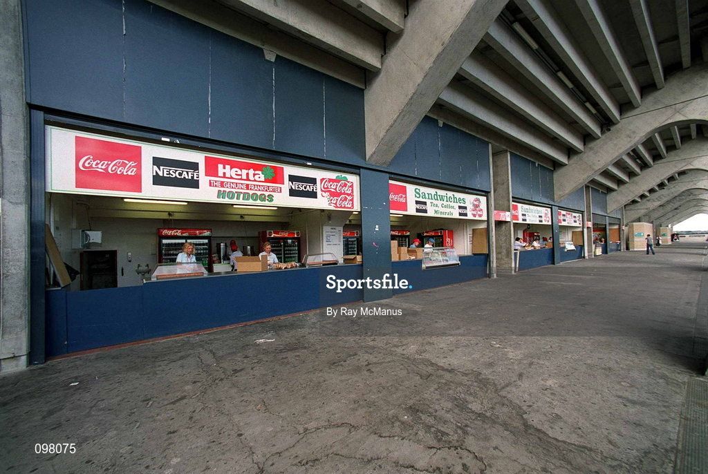 1 September 2002; A general view of shops under a stand at Croke Park prior to the Bank of Ireland All-Ireland Senior Football Championship Semi-Final match between Armagh and Dublin at Croke Park in Dublin. Photo by Ray McManus/Sportsfile
