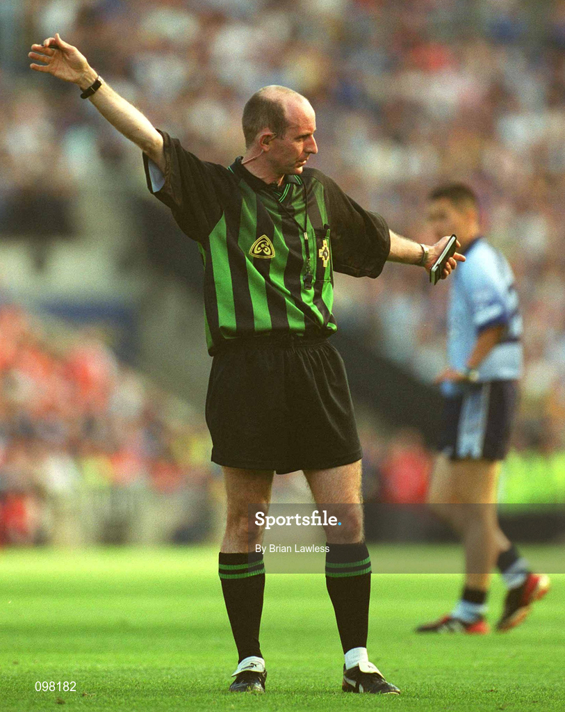 1 September 2002; Referee Michael Collins during the Bank of Ireland All-Ireland Senior Football Championship Semi-Final match between Armagh and Dublin at Croke Park in Dublin. Photo by Brian Lawless/Sportsfile
