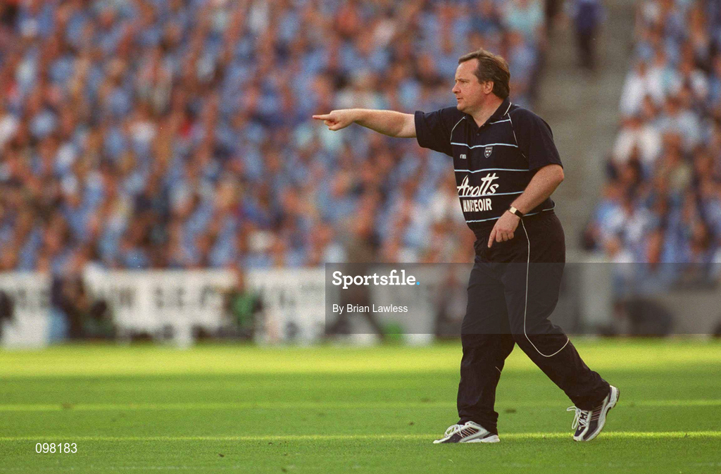 1 September 2002; Dublin manager Tommy Lyons during the Bank of Ireland All-Ireland Senior Football Championship Semi-Final match between Armagh and Dublin at Croke Park in Dublin. Photo by Brian Lawless/Sportsfile