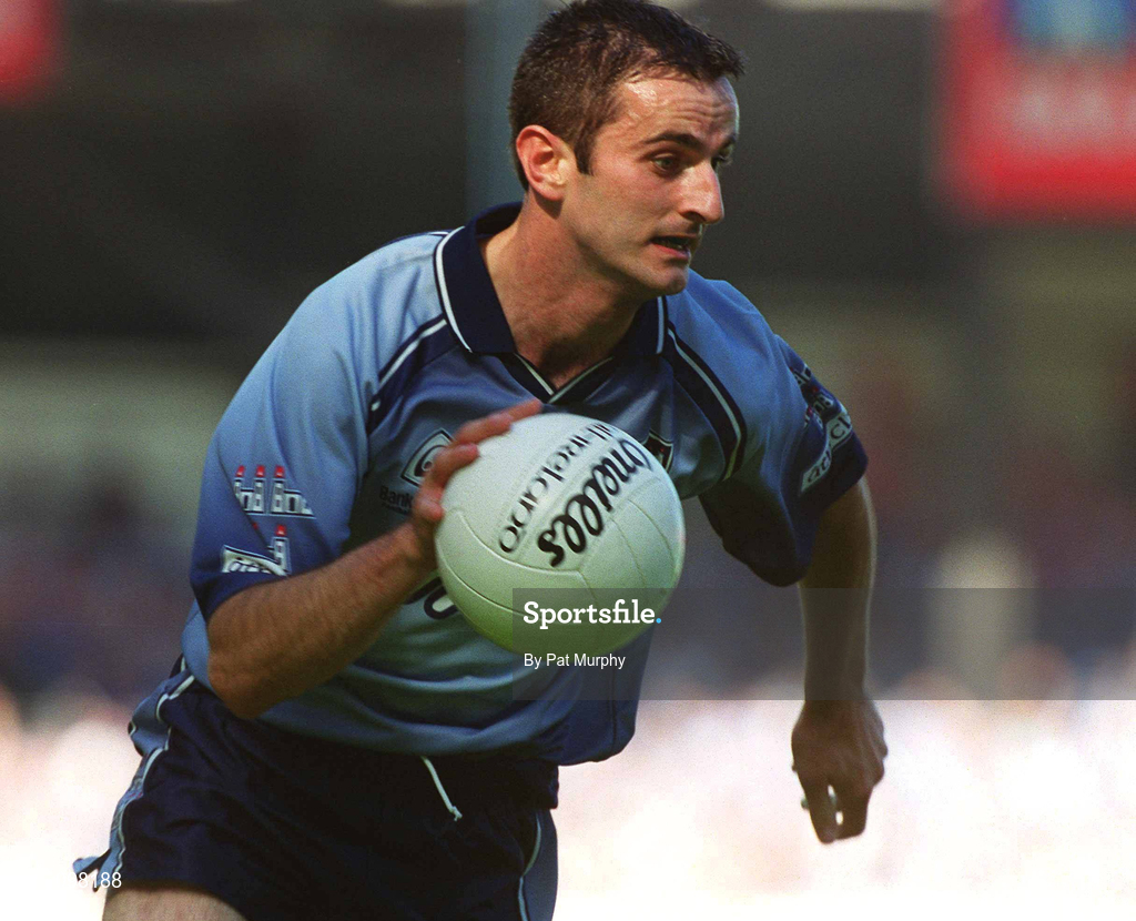 1 September 2002; John McNally of Dublin during the Bank of Ireland All-Ireland Senior Football Championship Semi-Final match between Armagh and Dublin at Croke Park in Dublin. Photo by Pat Murphy/Sportsfile