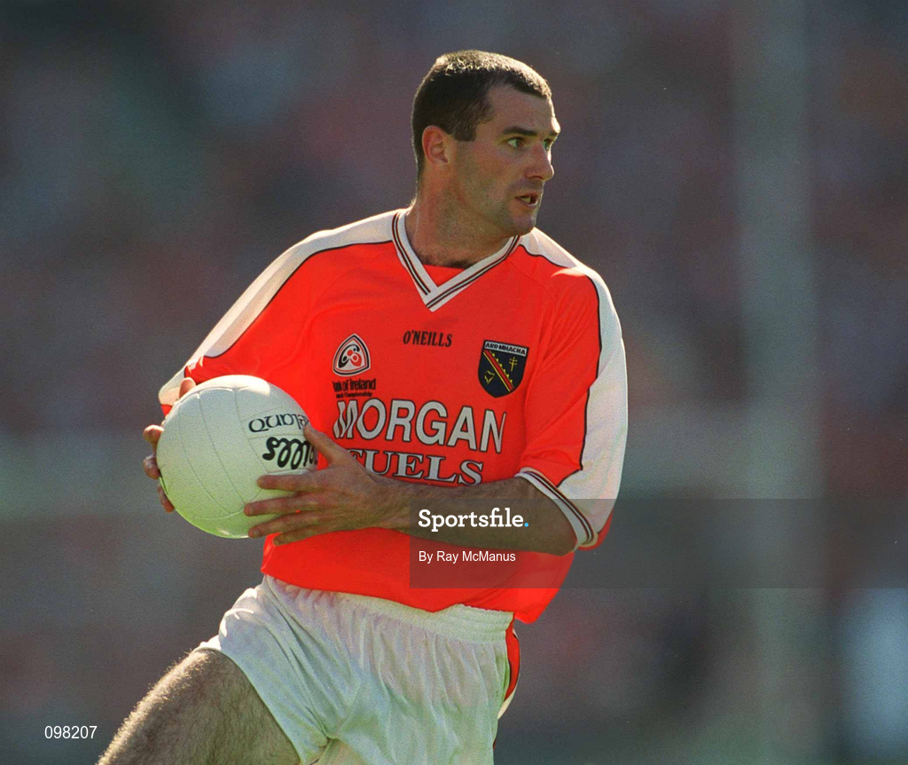 1 September 2002; Steven McDonnell of Armagh during the Bank of Ireland All-Ireland Senior Football Championship Semi-Final match between Armagh and Dublin at Croke Park in Dublin. Photo by Ray McManus/Sportsfile
