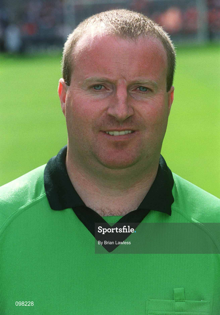1 September 2002; Referee John Geaney prior to the Bank of Ireland All-Ireland Senior Football Championship Semi-Final match between Armagh and Dublin at Croke Park in Dublin. Photo by Brian Lawless/Sportsfile