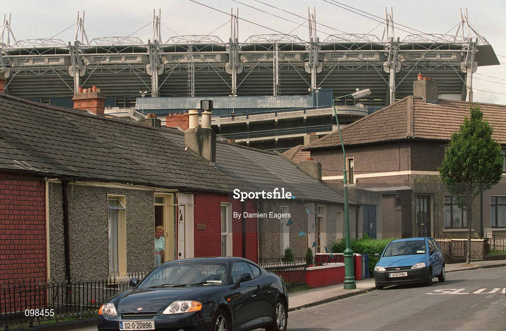 1 September 2002; A general view of the residential area surrounding Croke Park prior to the Bank of Ireland All-Ireland Senior Football Championship Semi-Final match between Armagh and Dublin at Croke Park in Dublin. Photo by Damien Eagers/Sportsfile