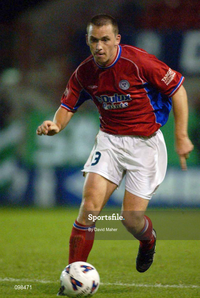 2 September 2002; David Crawley of Shelbourne during the eircom League Premier Division match between Shamrock Rovers and Shelbourne at Tolka Park in Dublin. Photo by David Maher/Sportsfile