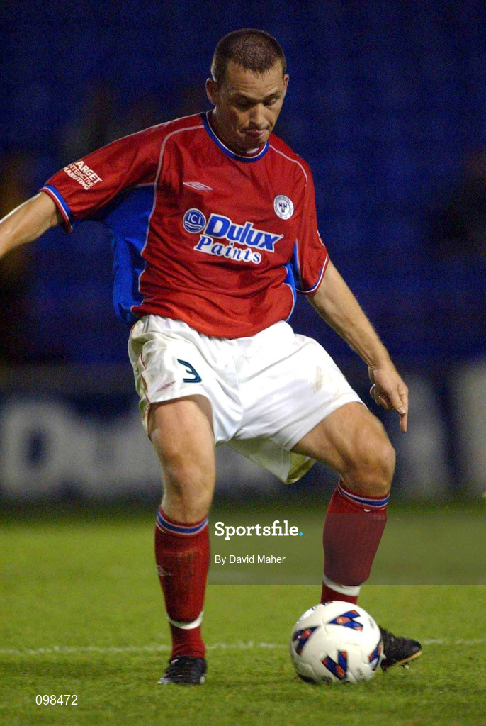 2 September 2002; David Crawley of Shelbourne during the eircom League Premier Division match between Shamrock Rovers and Shelbourne at Tolka Park in Dublin. Photo by David Maher/Sportsfile