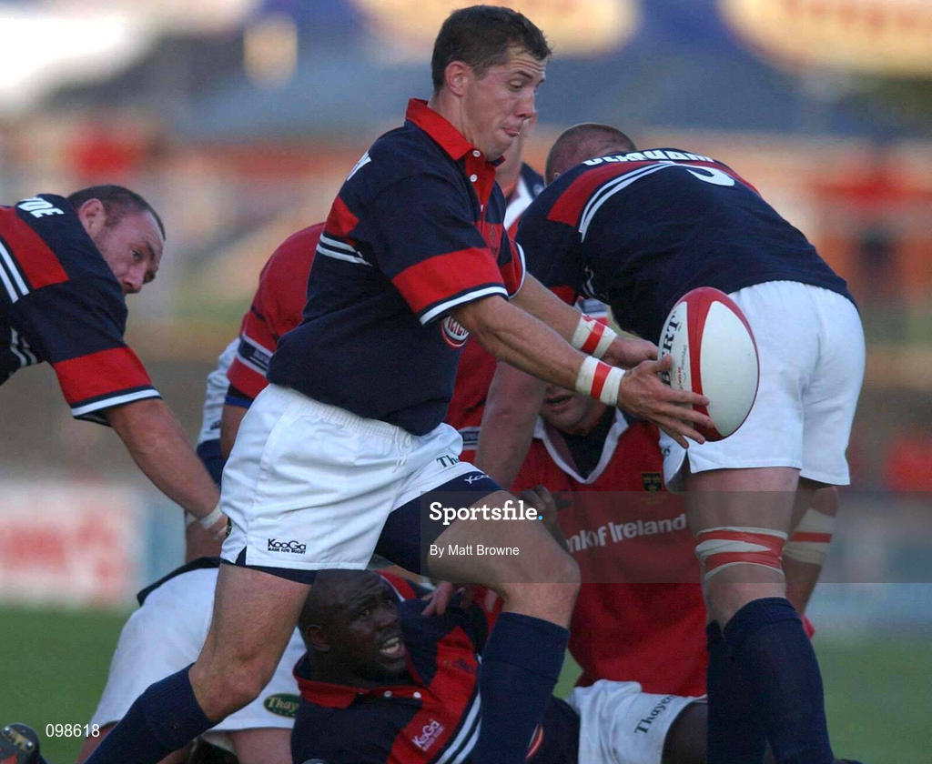 31 August 2002; Guy Easterby of Llanelli during the Celtic League Pool A match between Llanelli and Munster at Stradey Park in Llanelli, Wales. Photo by Matt Browne/Sportsfile
