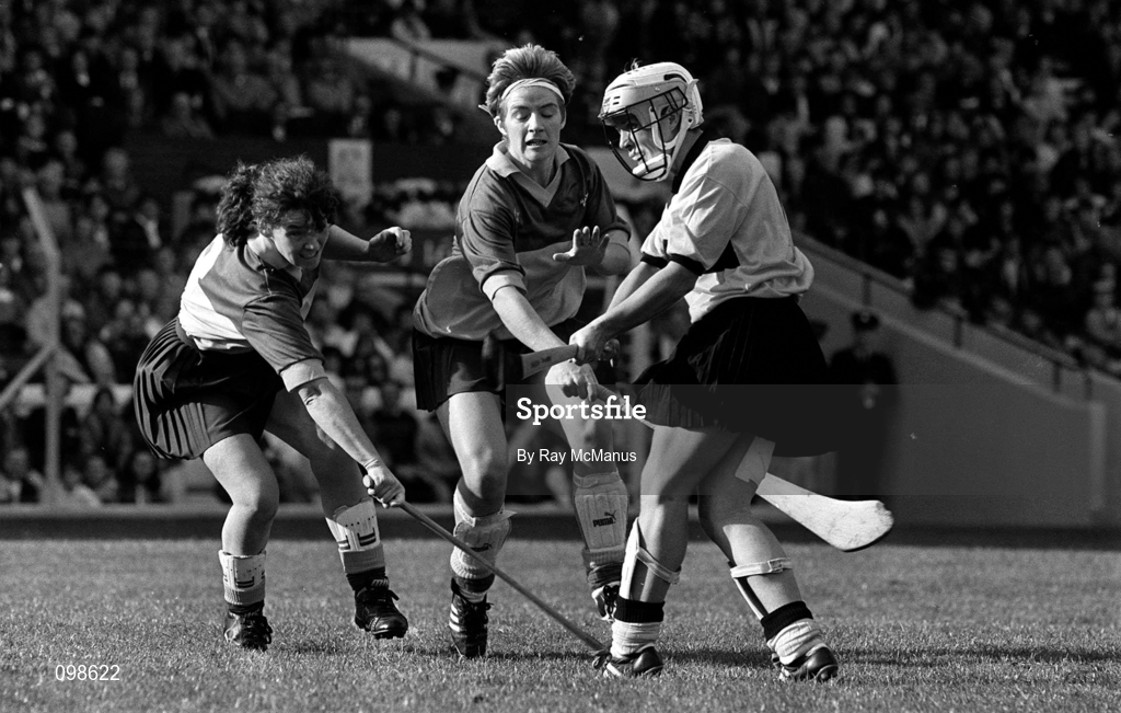 23 September 1990; Angela Downey of Kilkenny during the All-Ireland Senior Camogie Championship Final match between Kilkenny and Wexford at Croke Park in Dublin. Photo by Ray McManus/Sportsfile