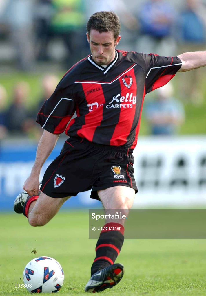 11 August 2002; Fergal Harkin of Bohemians during the eircom League Premier Division match between Bray Wanderers and Bohemians at the Carlisle Grounds in Bray, Wicklow. Photo by David Maher/Sportsfile