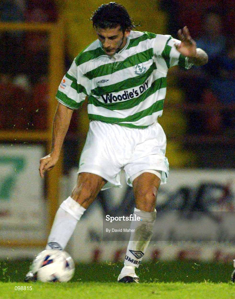 2 September 2002; Luke Dimech of Shamrock Rovers during the eircom League Premier Division match between Shamrock Rovers and Shelbourne at Tolka Park in Dublin. Photo by David Maher/Sportsfile